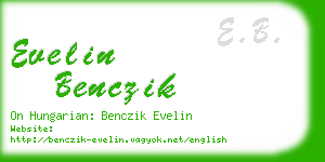 evelin benczik business card